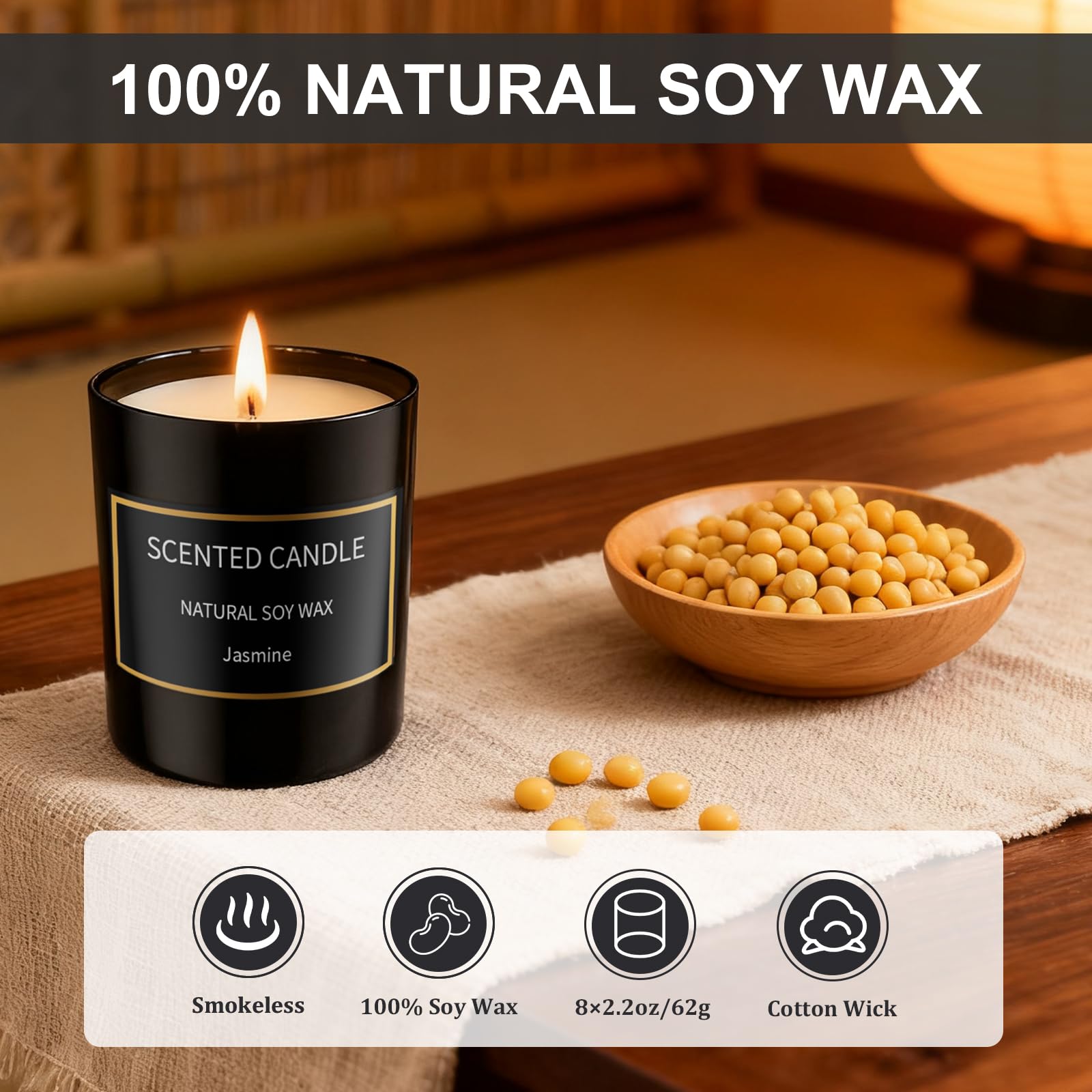 Grestar gardenia-rosemary candle adds fresh floral note to rooms.