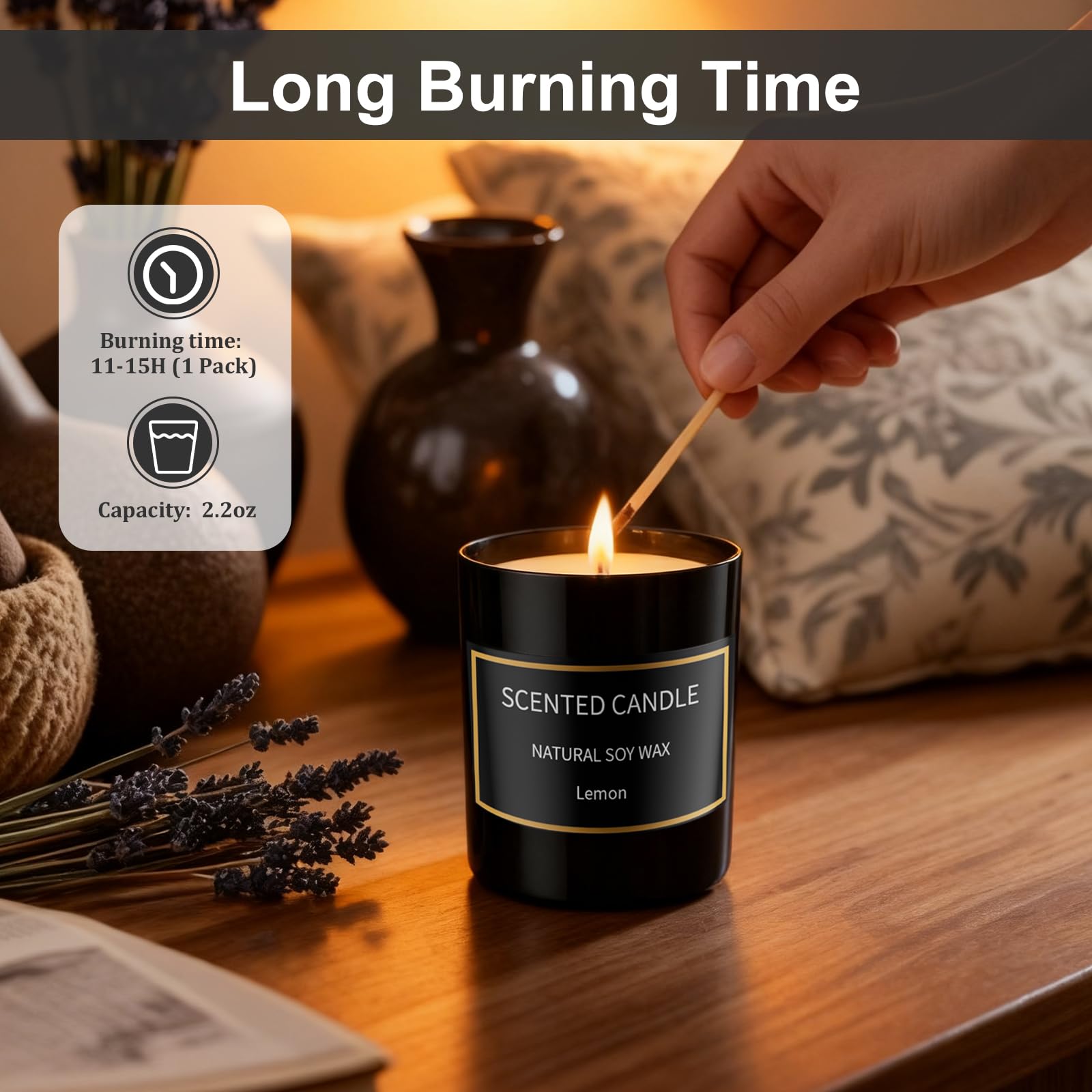 Grestar jasmine-lemon candle brightens kitchens and workspaces.