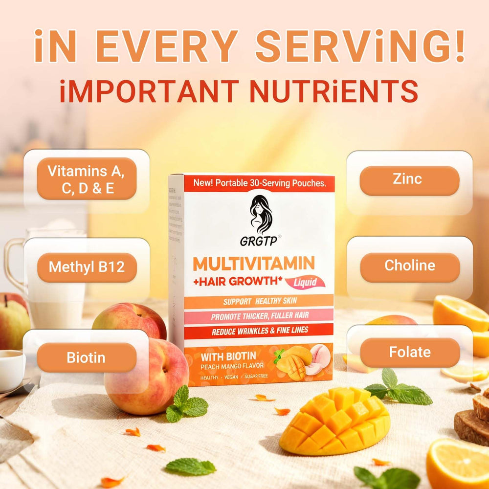 GRGTP peach mango flavor serving for easy daily wellness