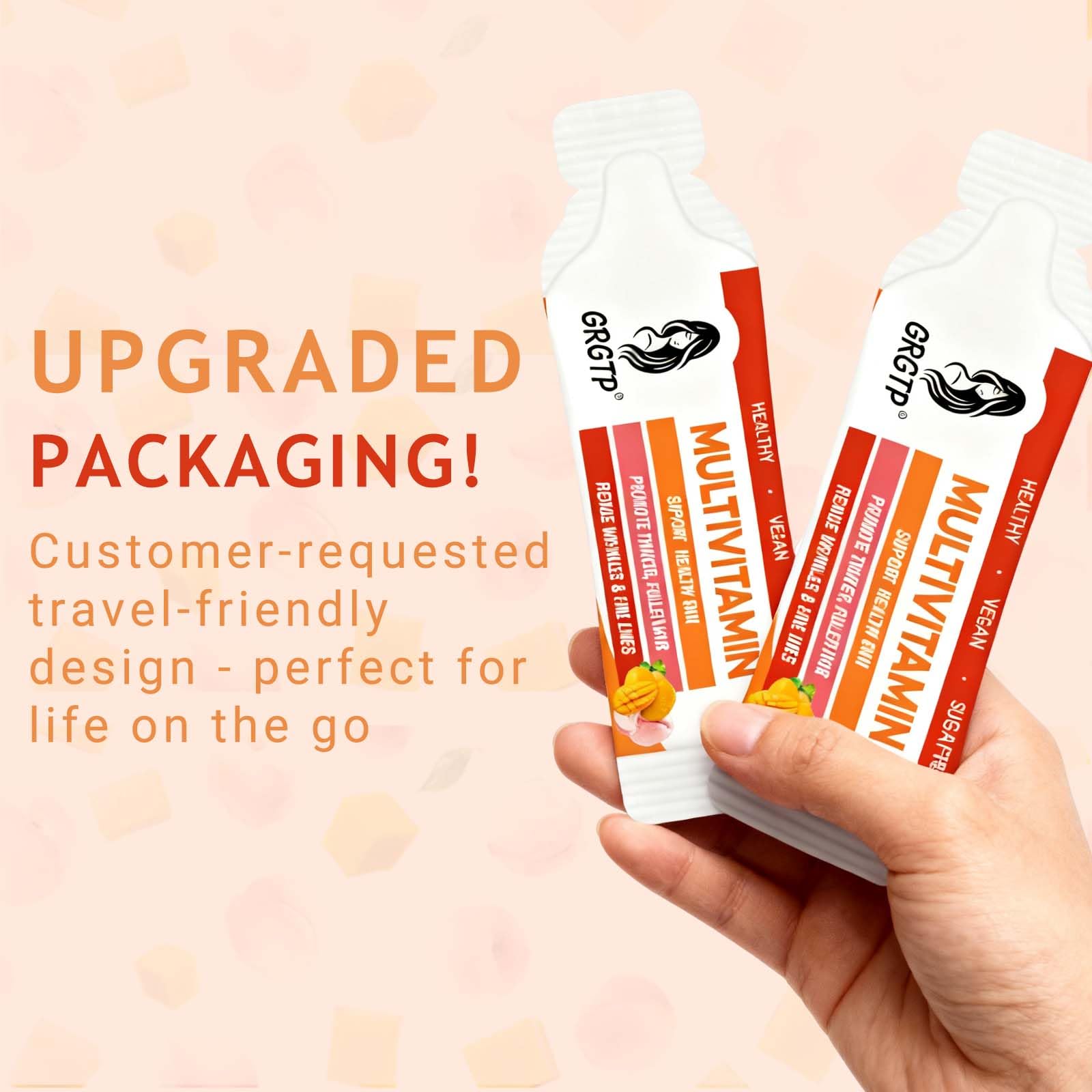 GRGTP travel-friendly bottle tucked in a bag for busy days