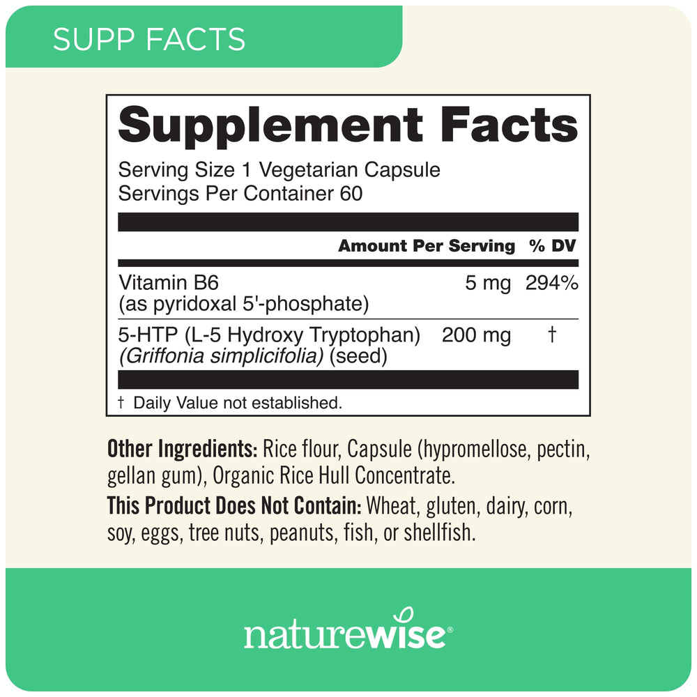 Griffonia seeds source for NatureWise 5-HTP, plant-based origin.