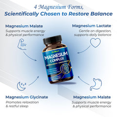 GriMed Magnesium Complex capsules with Ashwagandha for calm focus.