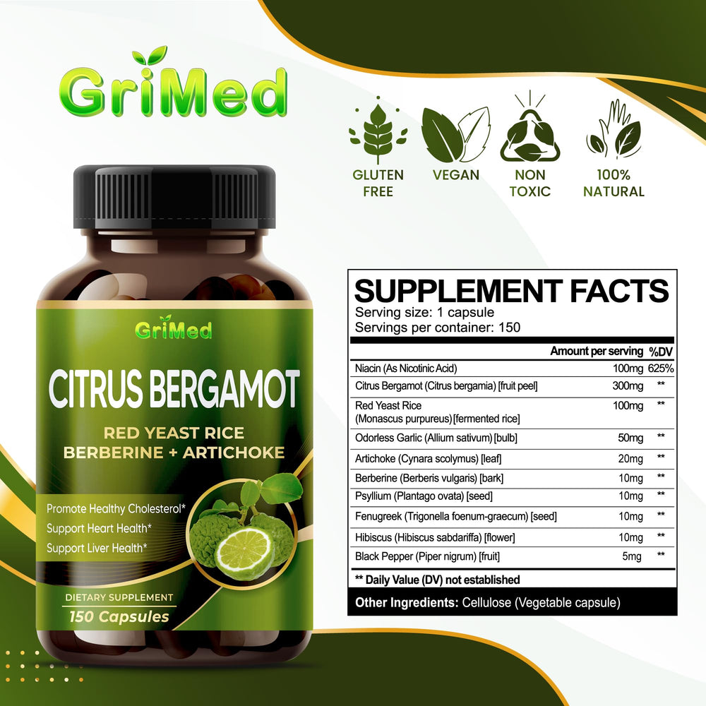 GriMed odorless garlic and artichoke capsules may support heart health.