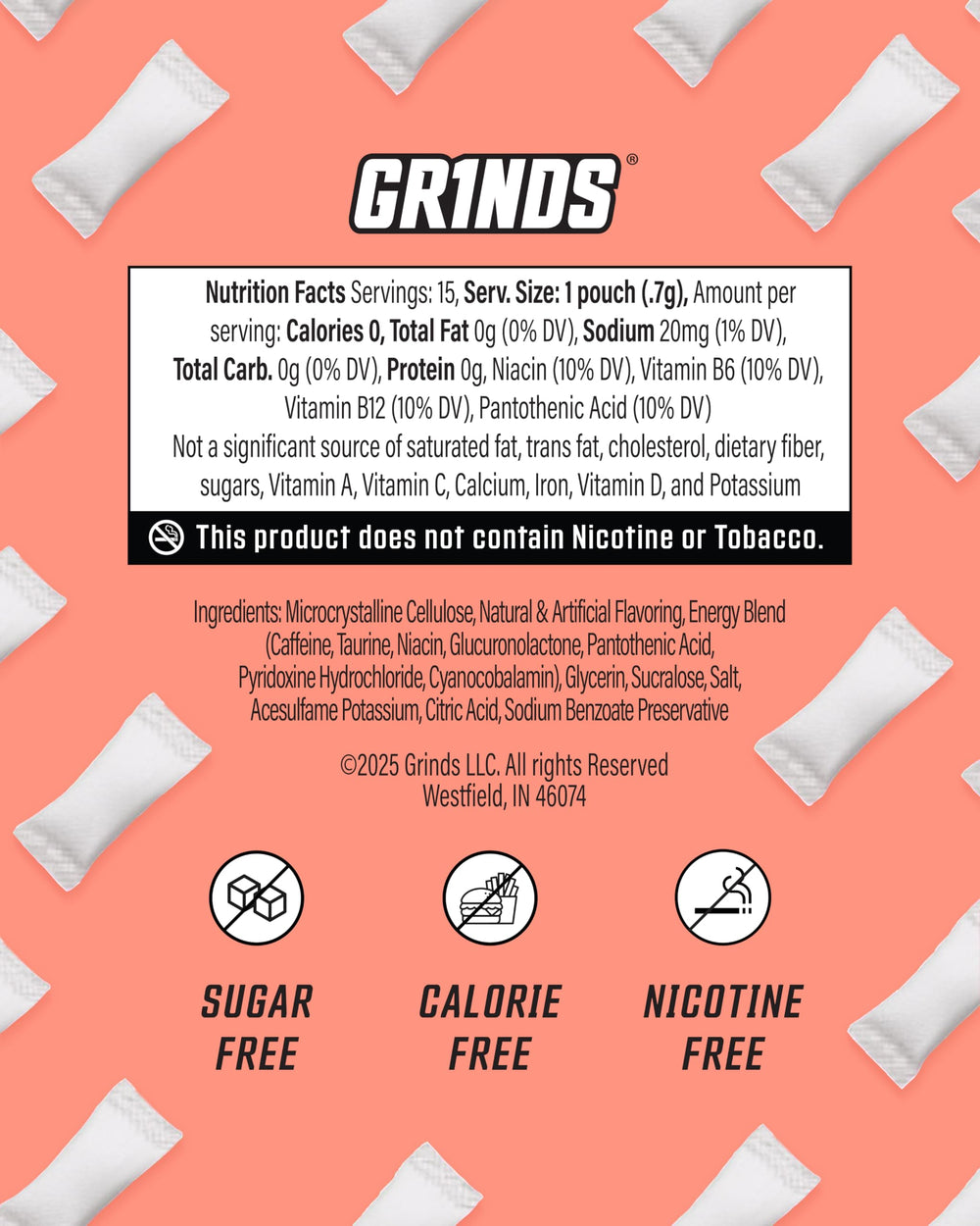 GRINDS energy pouches offer compact packaging for on-the-go energy