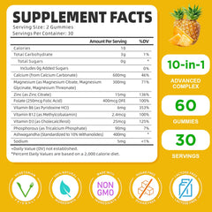 GrnLife gummies pineapple bite image highlighting sugar-free, vegan, and gluten-free formula.