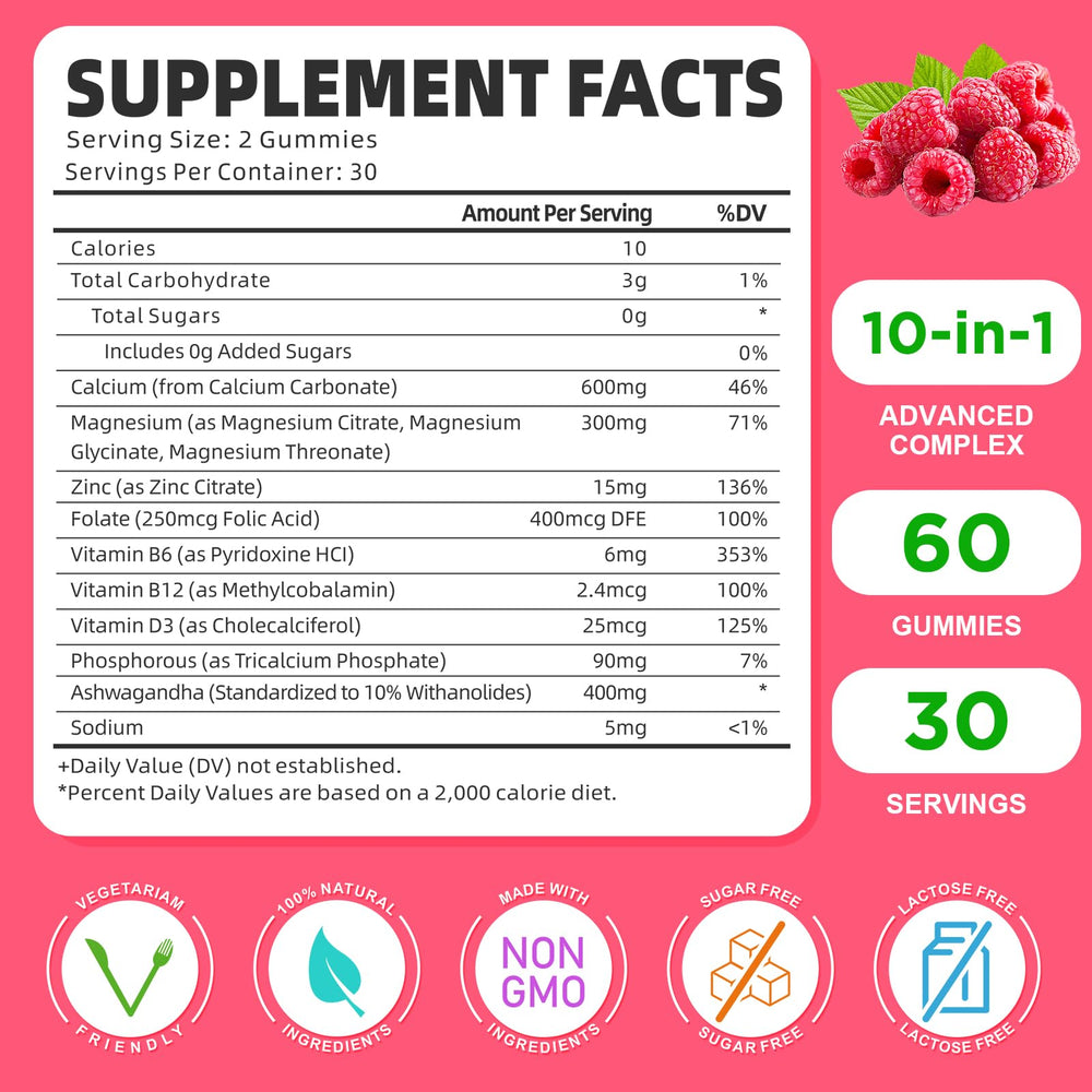 GrnLife gummies raspberry on wood surface highlight sugar free formula