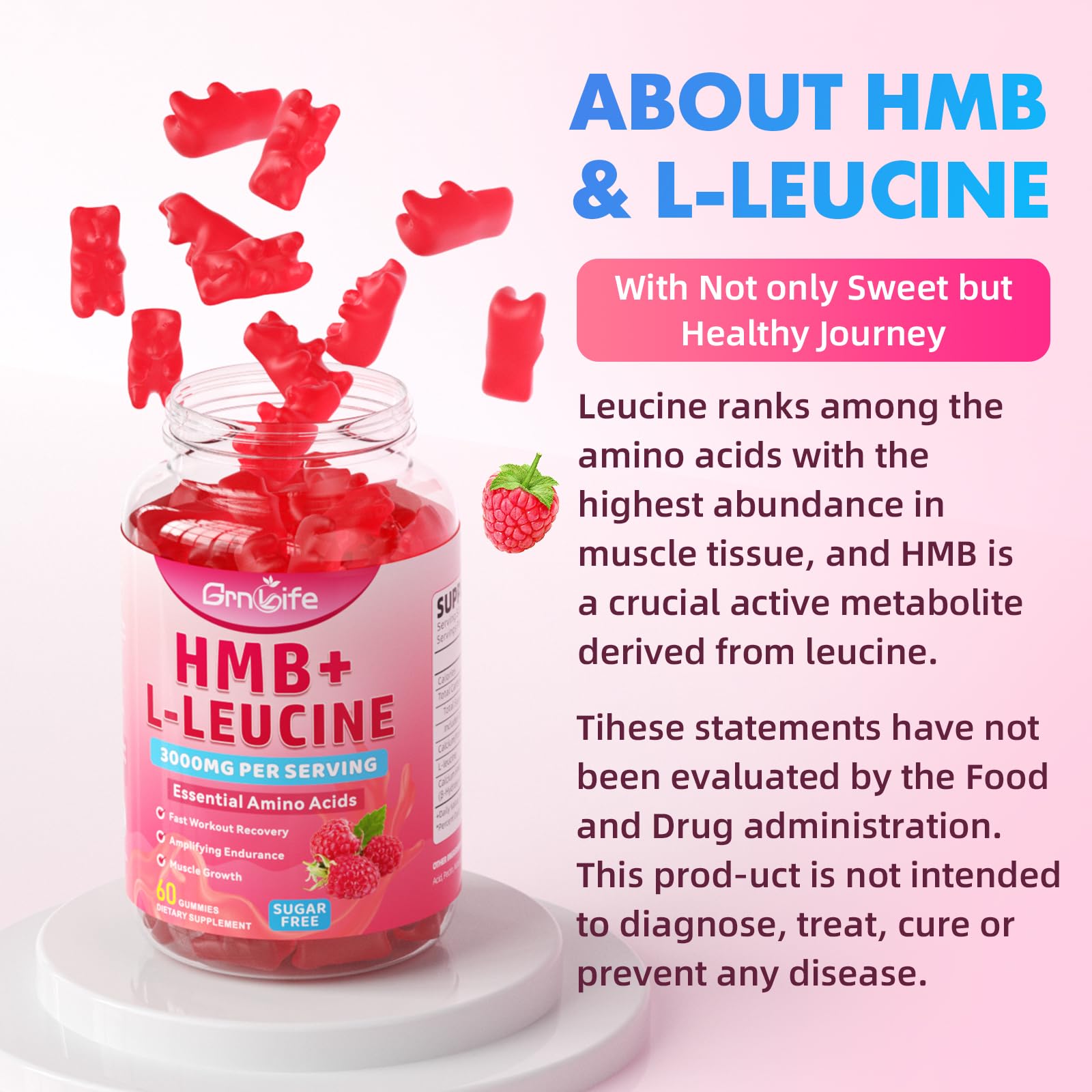 Nutrition label close-up showing 3000mg blend per serving