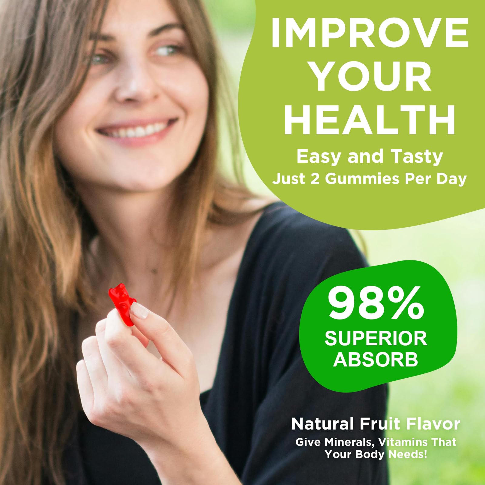 GrnLife vegan pectin-based gummies free of gluten and allergens.