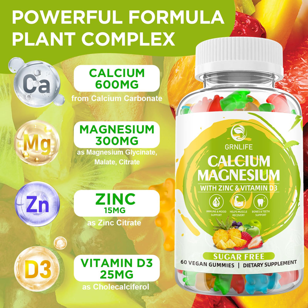 GrnLife vitamin D3 gummies bottle emphasizing immune support without sugar.