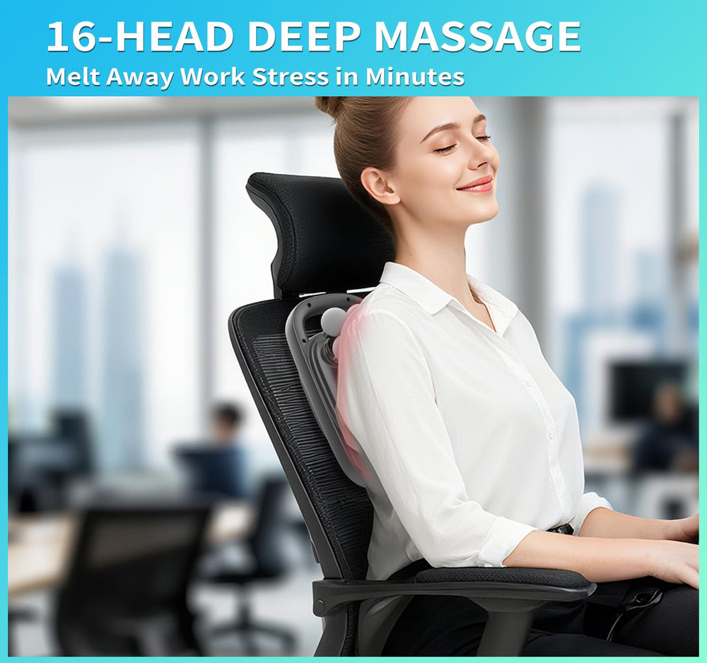 grnpeak 16 head massage gun back view for full-body recovery support