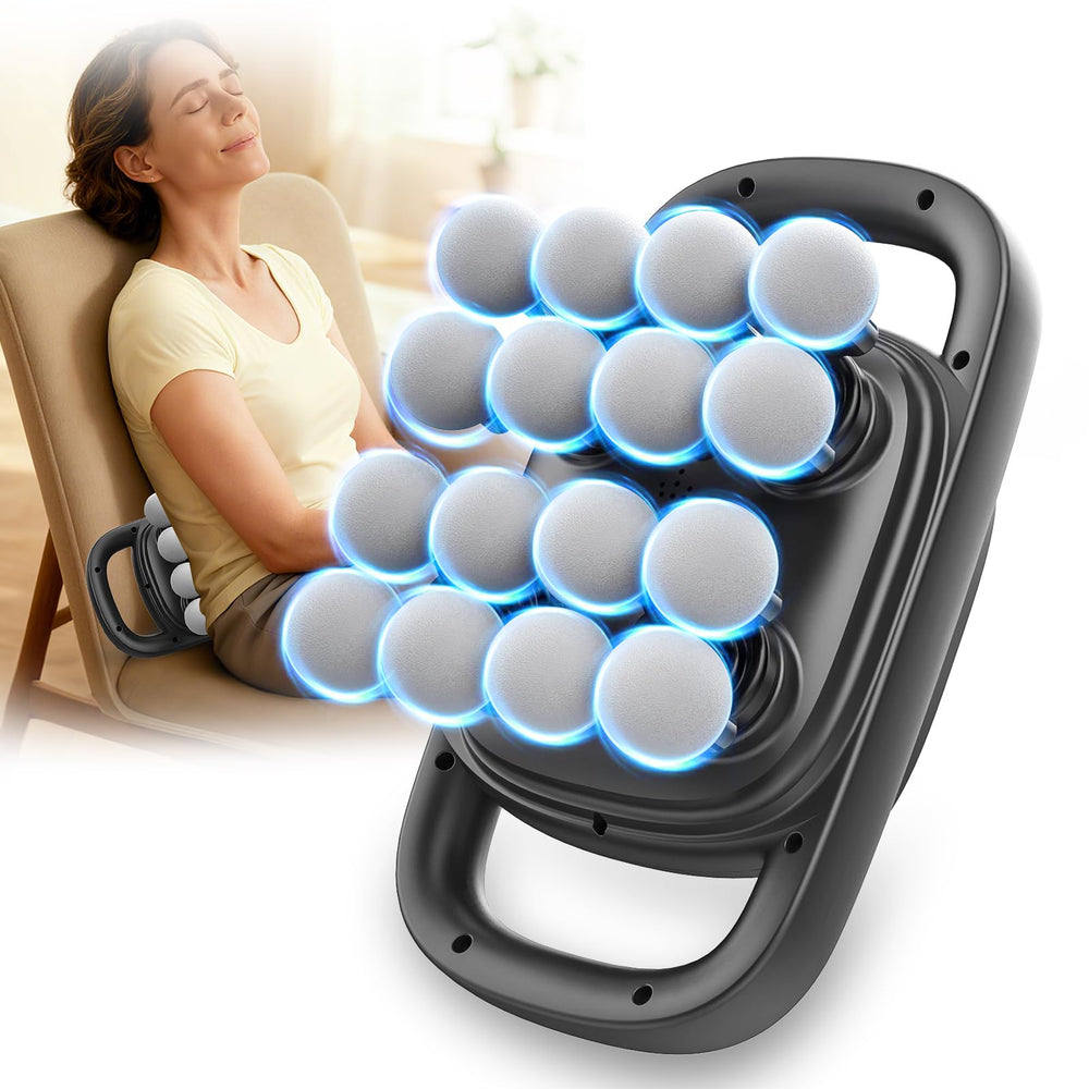 grnpeak 16 head massage gun front view for cordless muscle relief