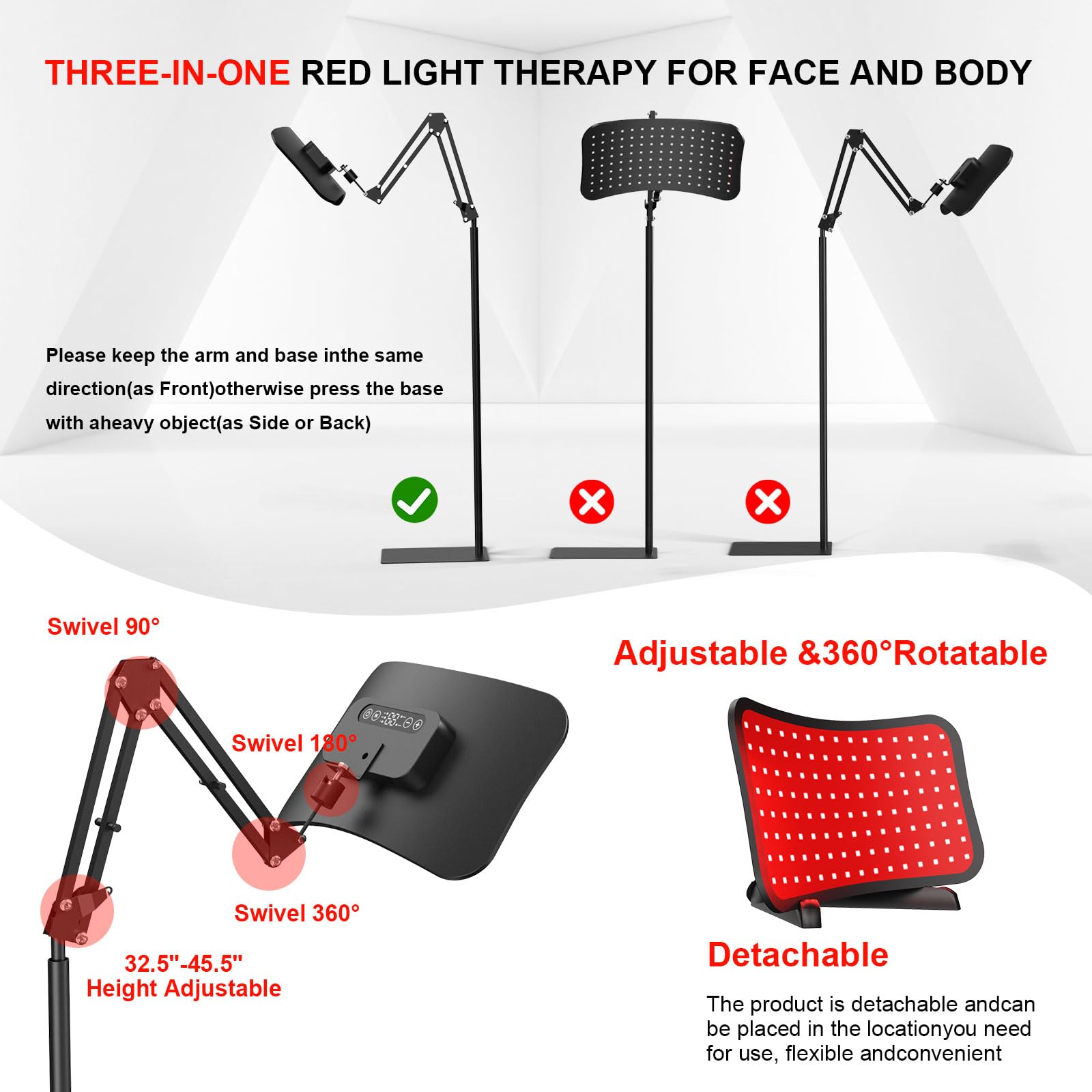 GrnSprX face and body use showing dual wavelengths for versatile sessions