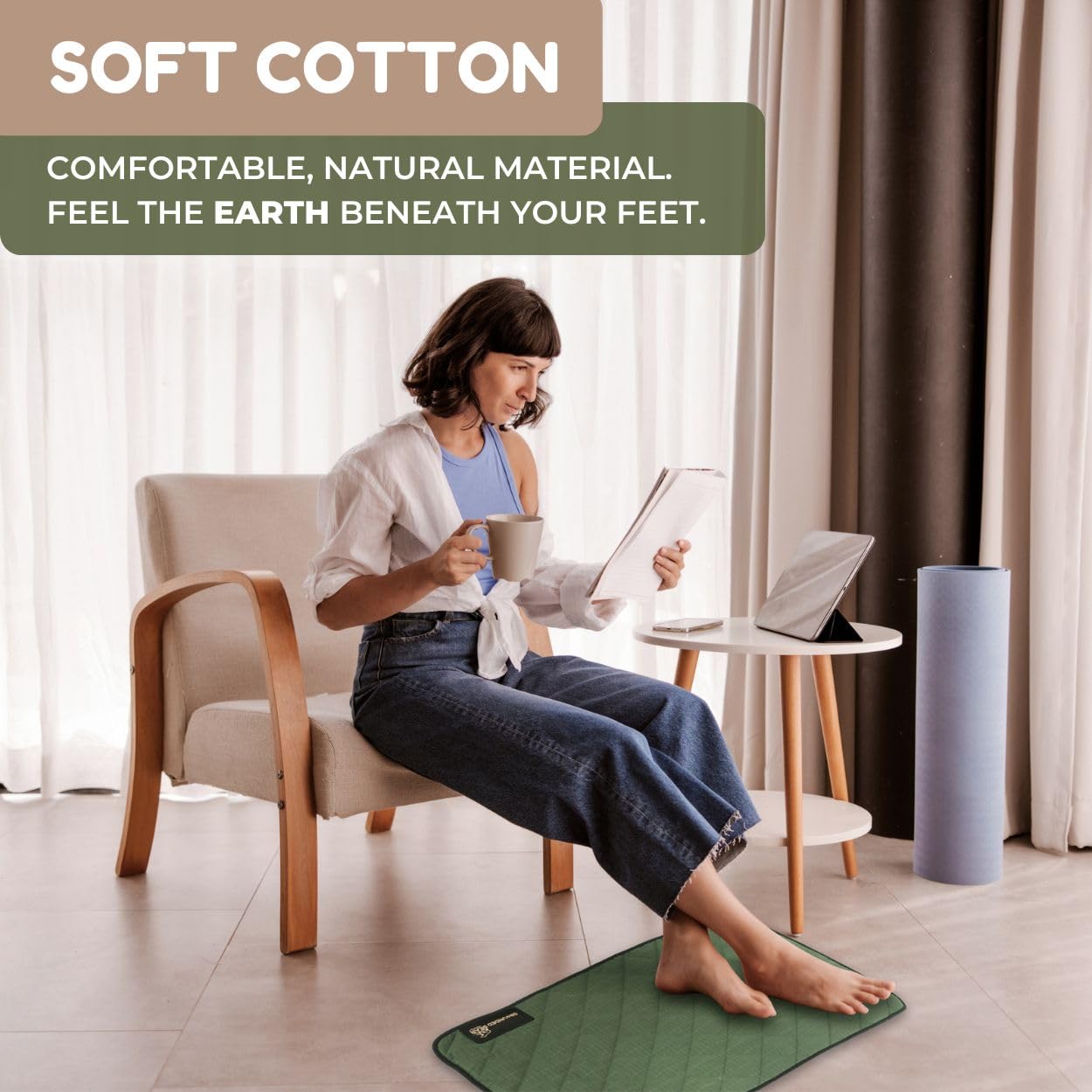 Grounded Bear lightweight non slip design stays in place during use.