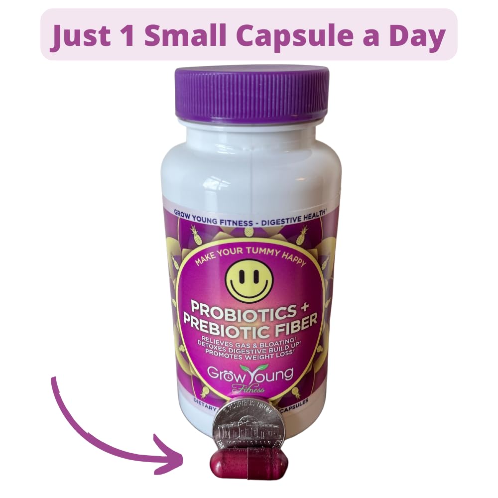 Grow Young Fitness 30-day supply packaging emphasizes long-term digestive support.