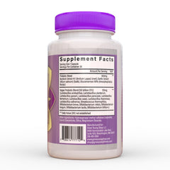 Close-up of Grow Young Fitness probiotic label highlighting 50 billion CFU potency.