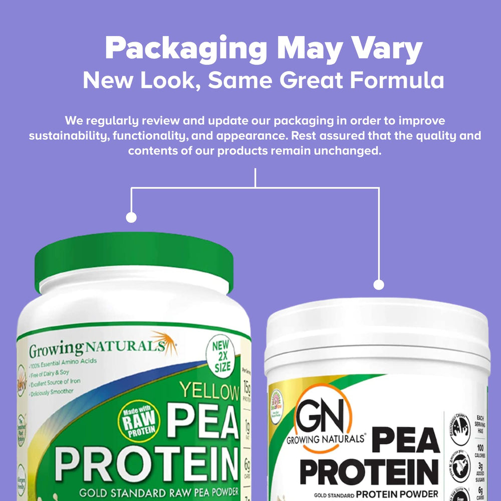 Growing Naturals Vanilla Blast pea protein used in kitchen for versatile meals