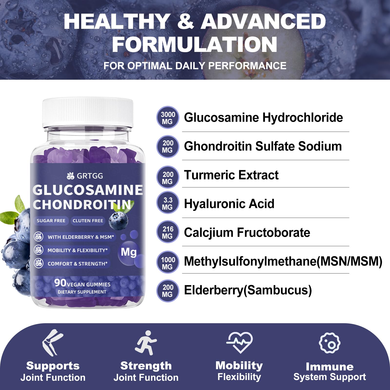 GRTGG gummies label details highlight core ingredients and natural formulation