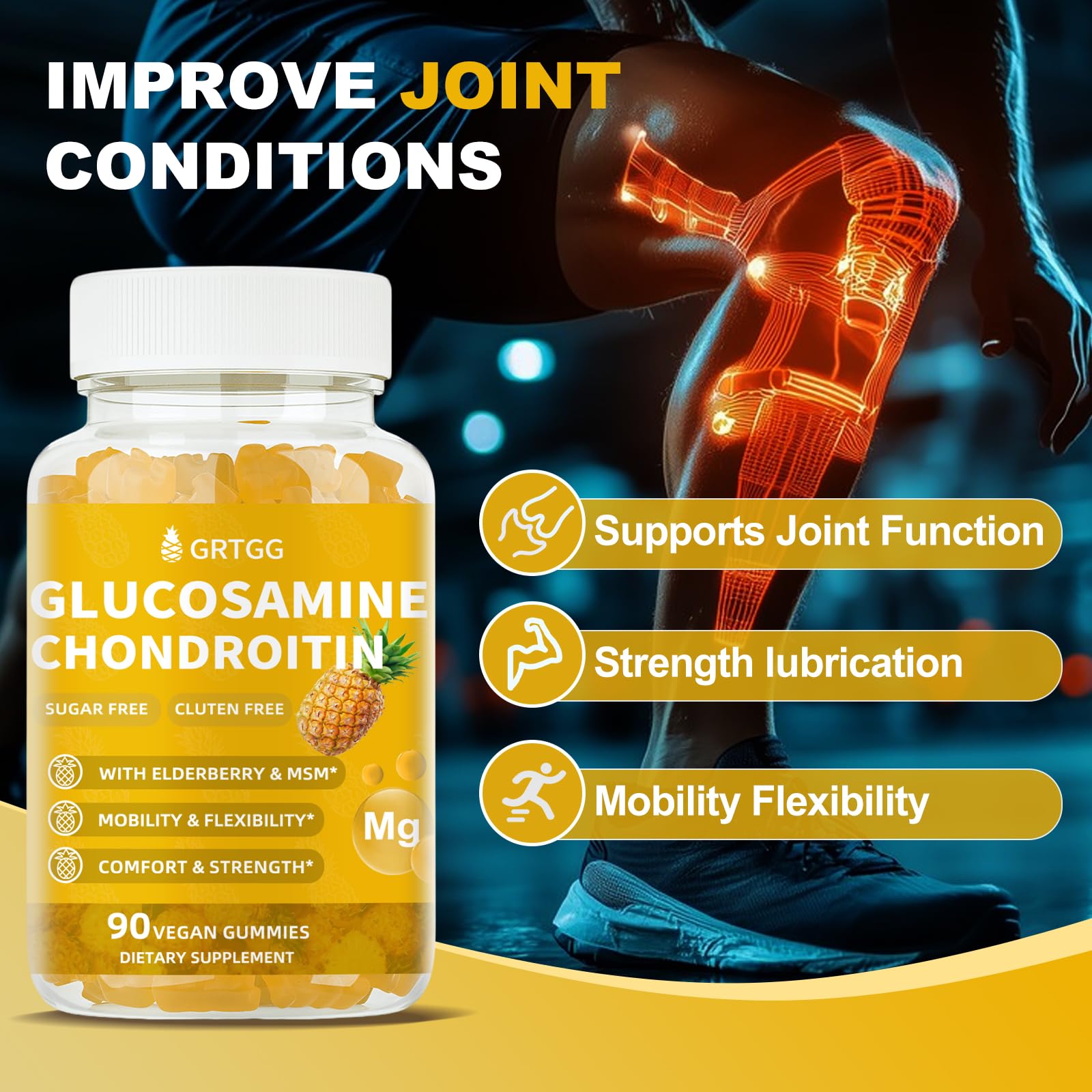 MSM detail emphasizing organic sulfur and potential joint comfort support.