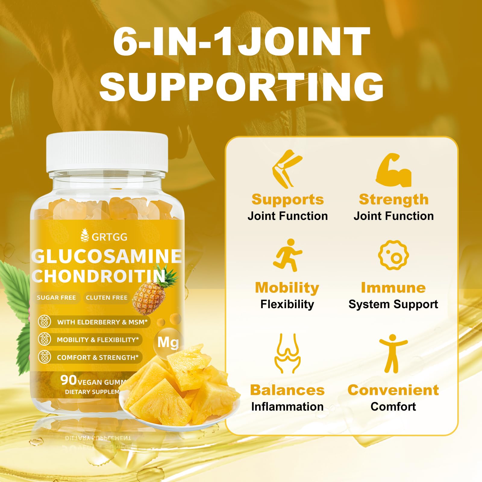 Close-up of pineapple-flavored gummies highlighting delicious taste and texture.