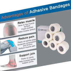 GSPCARE cohesive wrap provides breathable elasticity for joint protection.