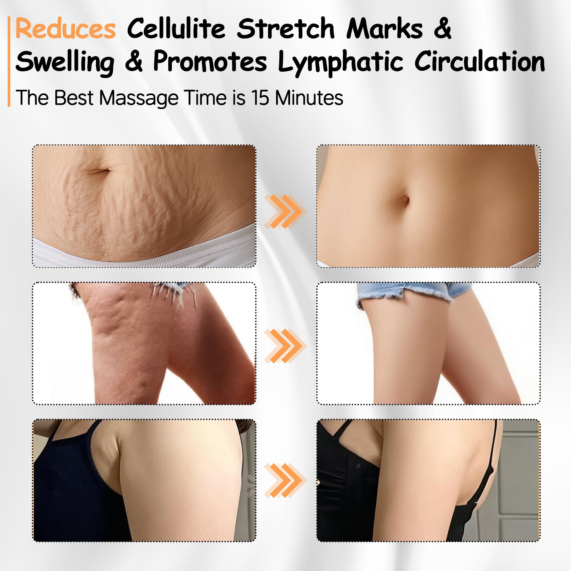 GTQKING Lymphatic Drainage Massager heat function, soothing warmth for muscle comfort.