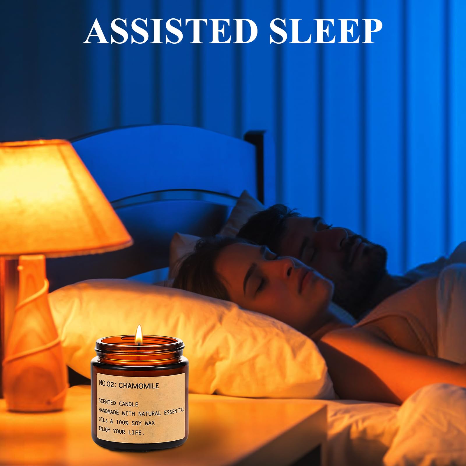 GTTFAE chamomile relaxation candle eases daily tension with a soothing aroma.