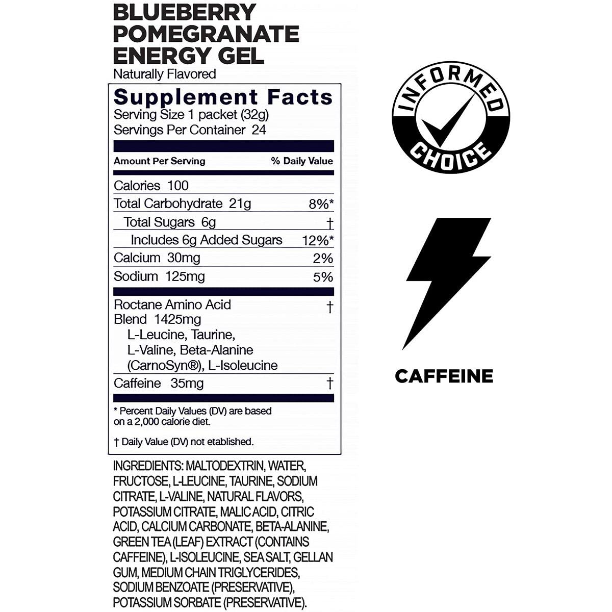 GU Roctane Gel flavor close-up highlighting blueberry-pomegranate taste profile for athletes.