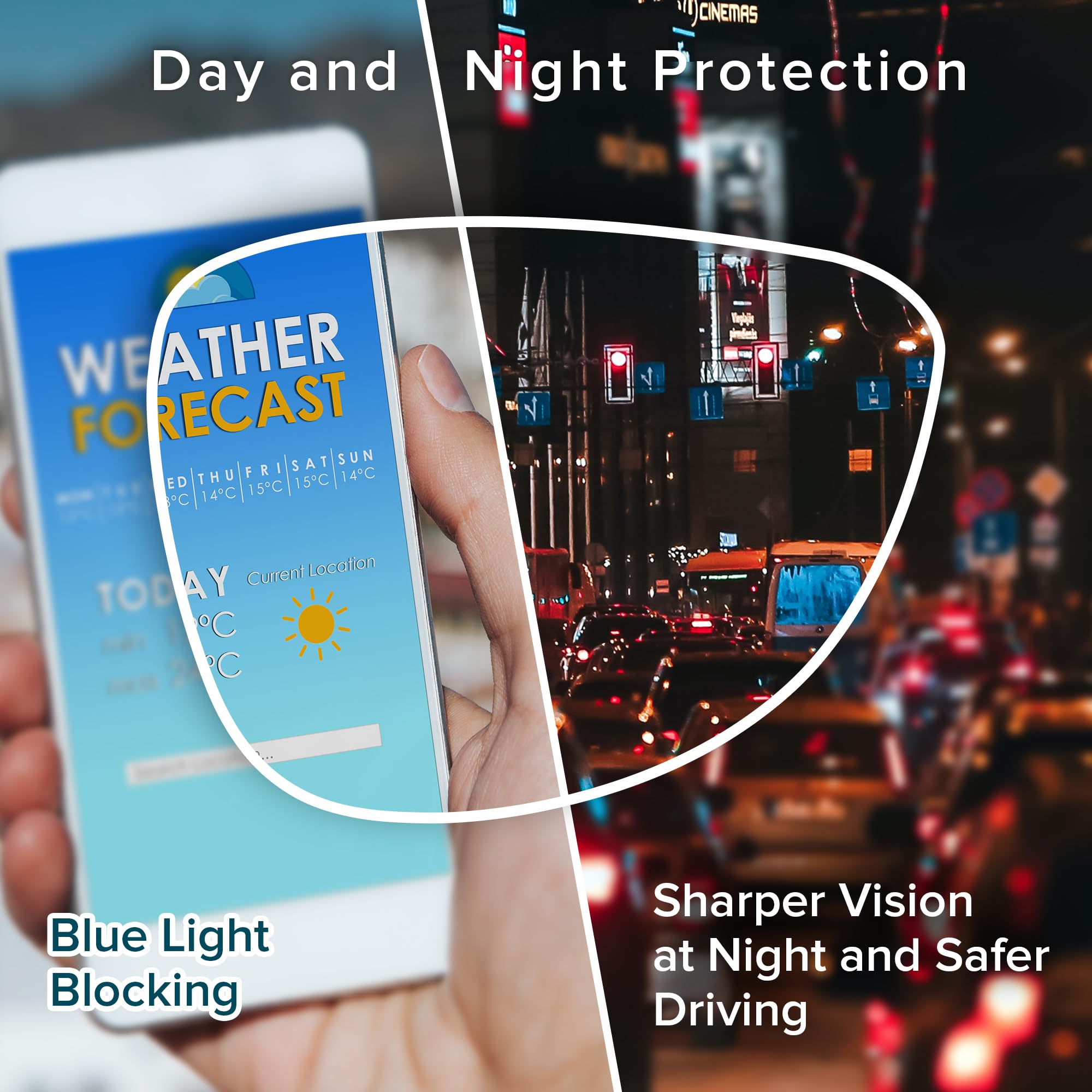 GUDVUE Rose Gold Pro lens detail with anti-reflective coating reduces glare