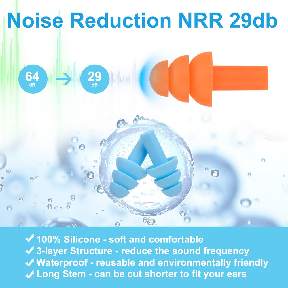 Six-color options help identify your GUIGUZHJ ear plugs quickly