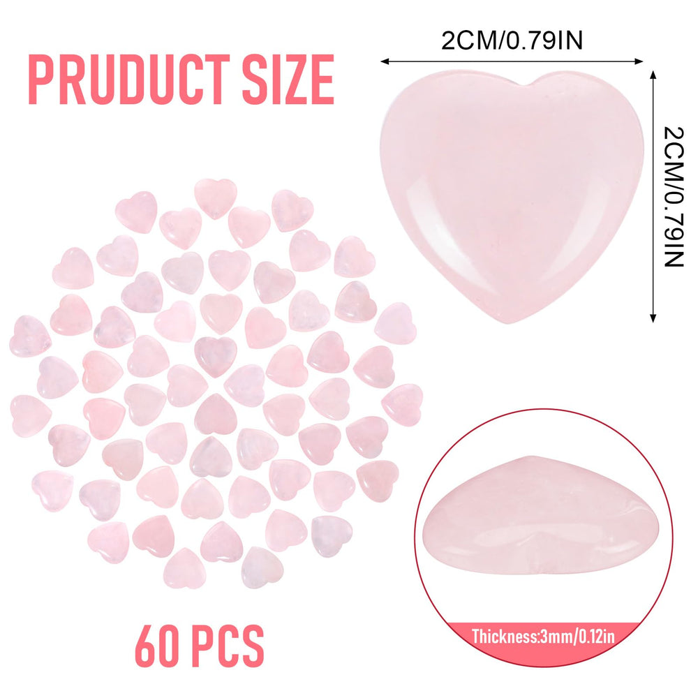 Guiqulai mini 0.8in rose quartz heart for pocket meditation