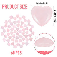 Guiqulai mini 0.8in rose quartz heart for pocket meditation