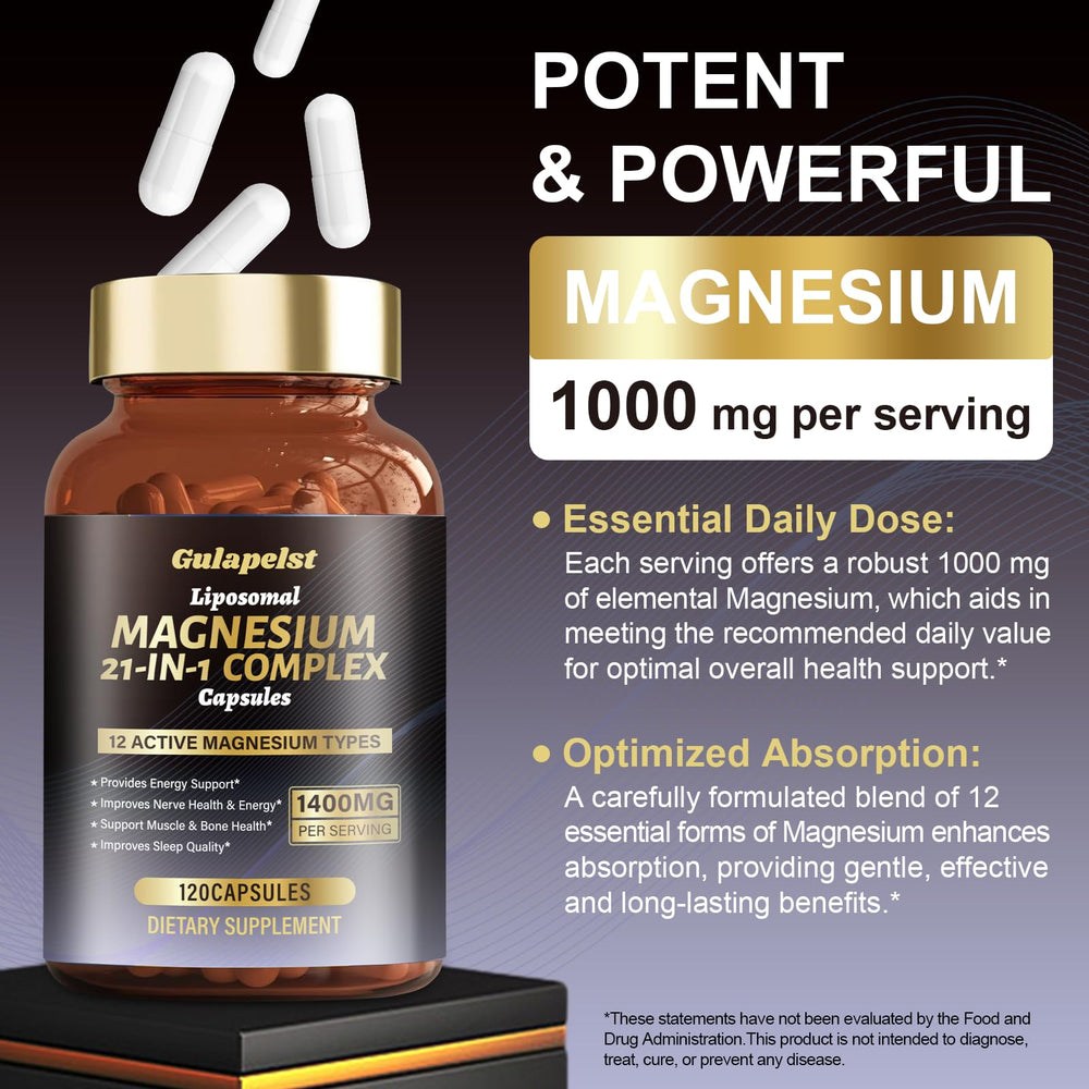 Gulapelst ingredient highlights banner shows diverse magnesium forms.