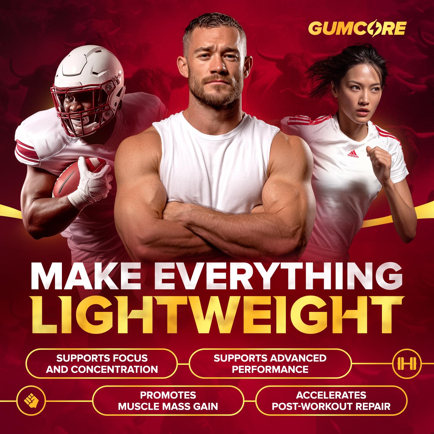Nutrition label close-up communicates creatine content and safety-focused dosing.