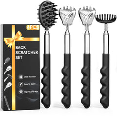 Gumry back scratcher with extendable handle for extra reach.