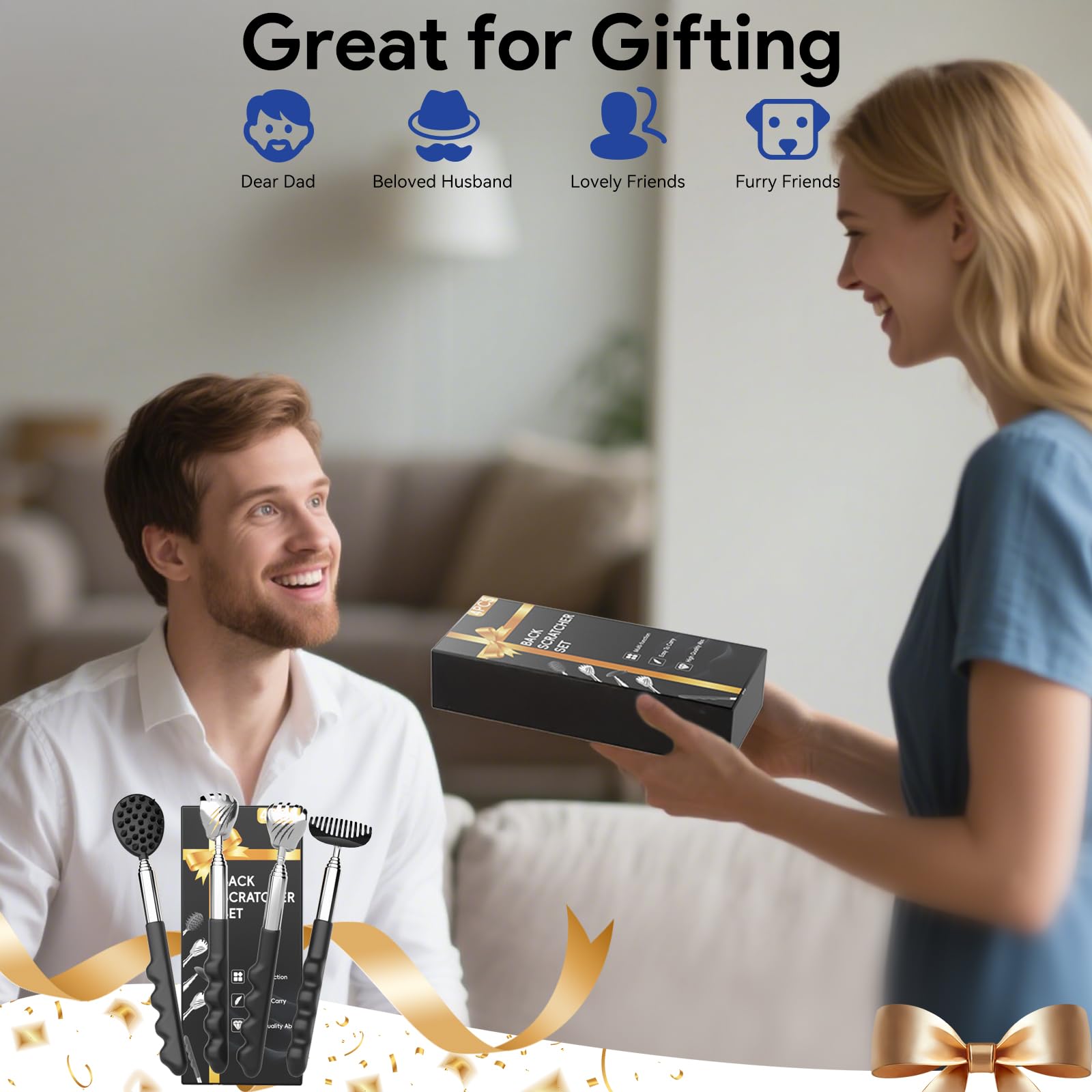 Gumry telescoping scratcher fits in car, bag, or desk.