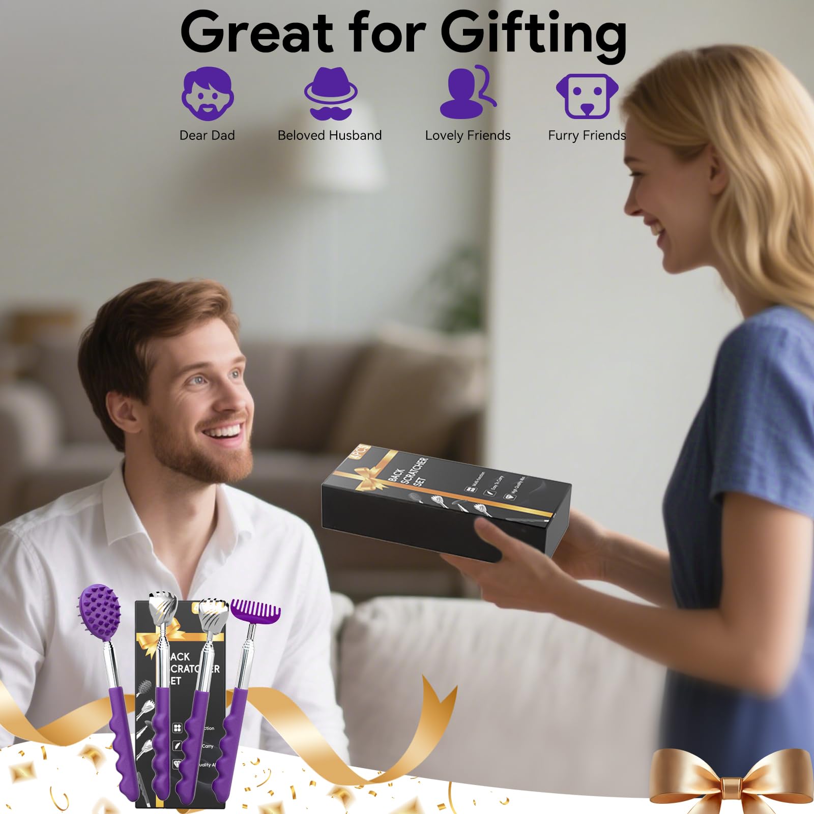 Gumry back scratcher fits in a bag for travel convenience
