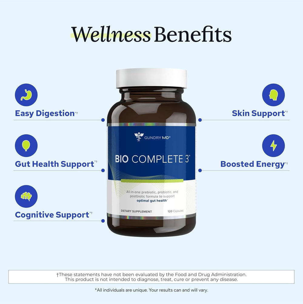 Gundry MD Bio Complete 3 capsules in hand for convenient daily use
