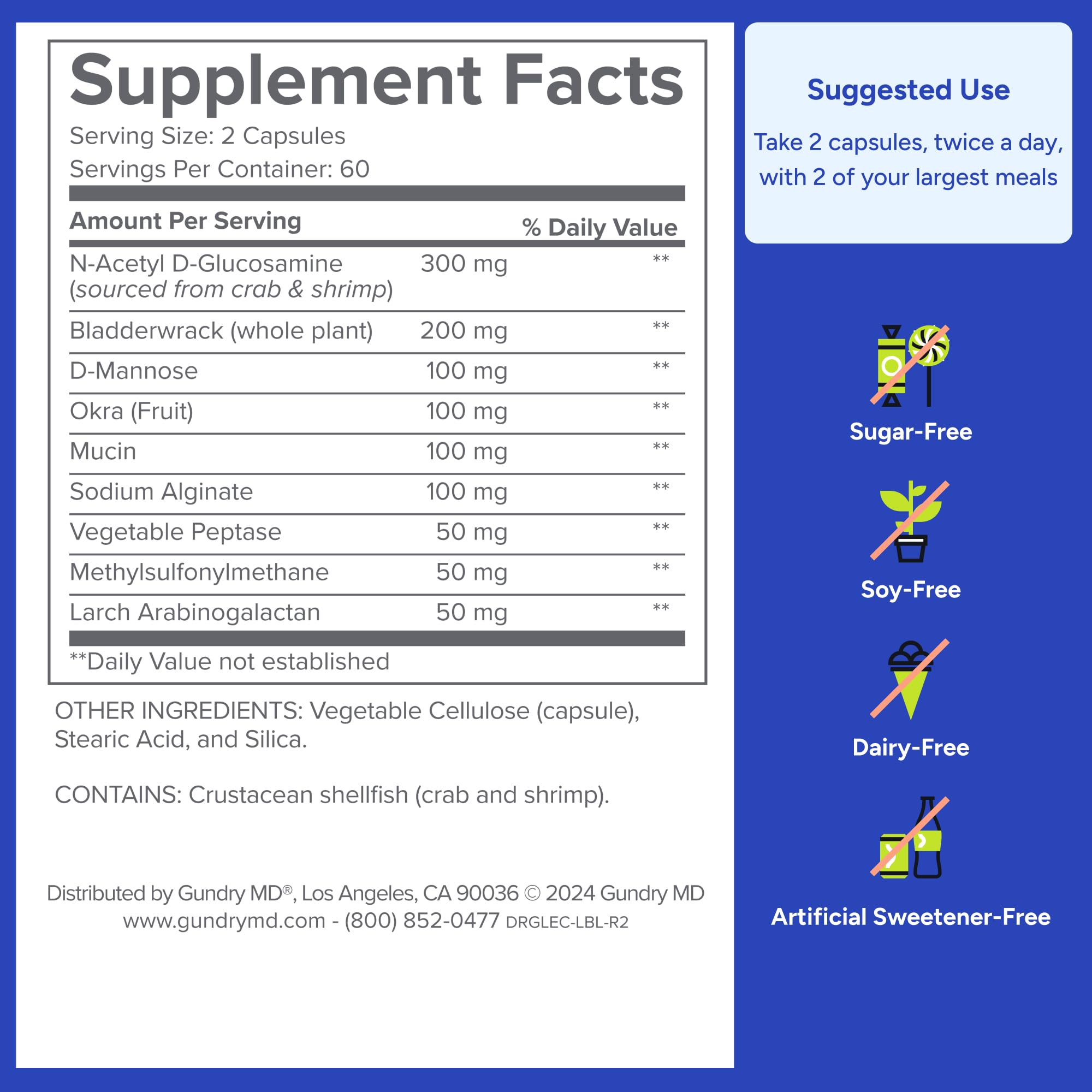 Gundry MD Lectin Shield 30-day supply in monthly calendar view.