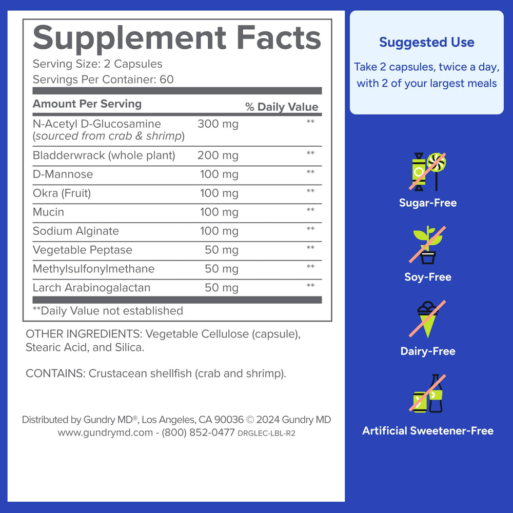 Gundry MD Lectin Shield 30-day supply in monthly calendar view.