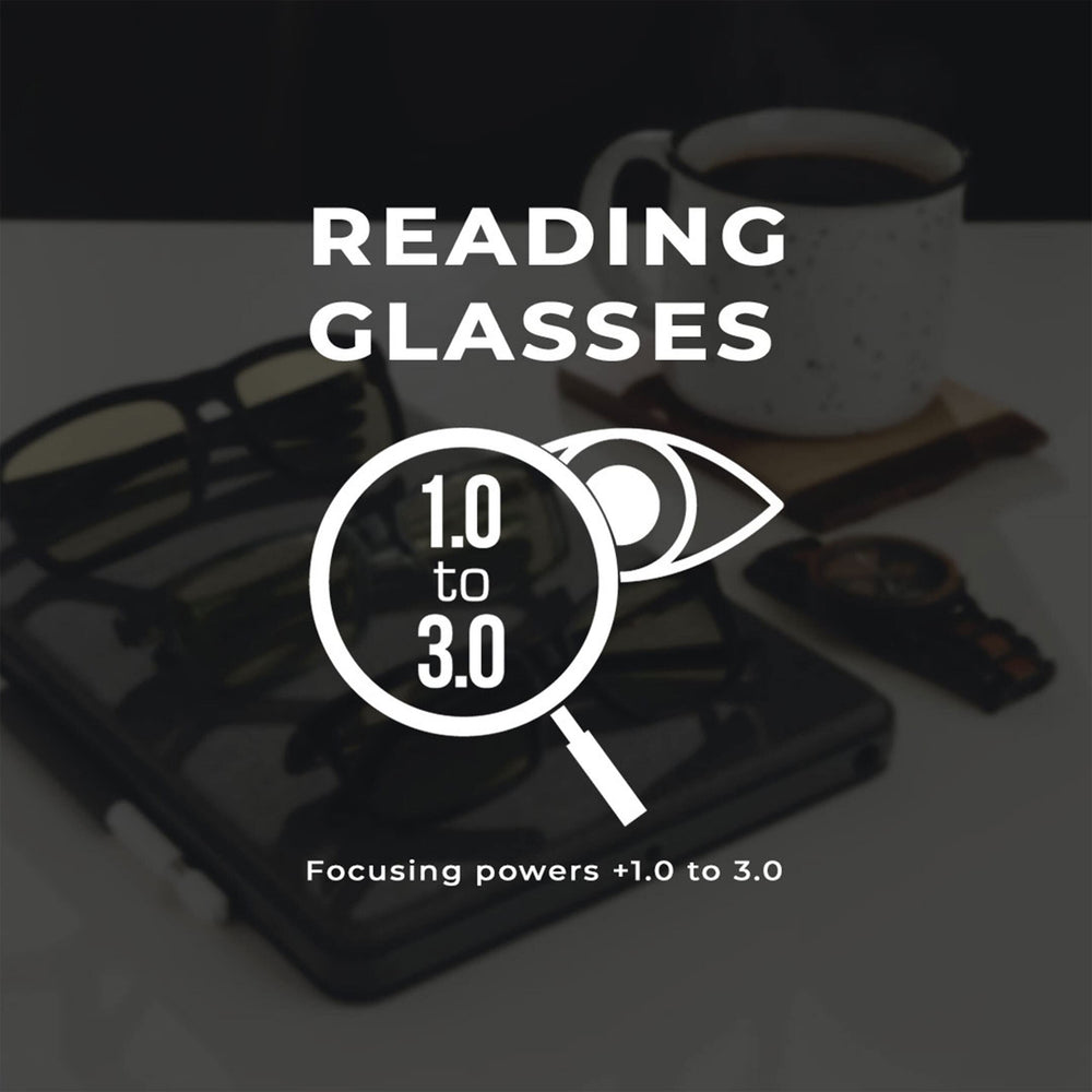 GUNNAR Amber-tint power plus 1.5, enhanced focus for reading without glare.