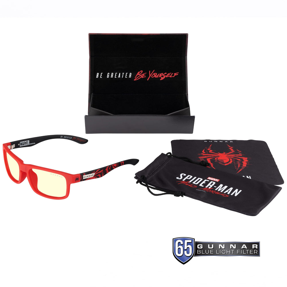 Gunnar Enigma Black Panther Edition front view emphasizing durable nylon frame for long gaming sessions.