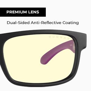 GUNNAR Enigma dual-sided anti-reflective coating reduces glare.