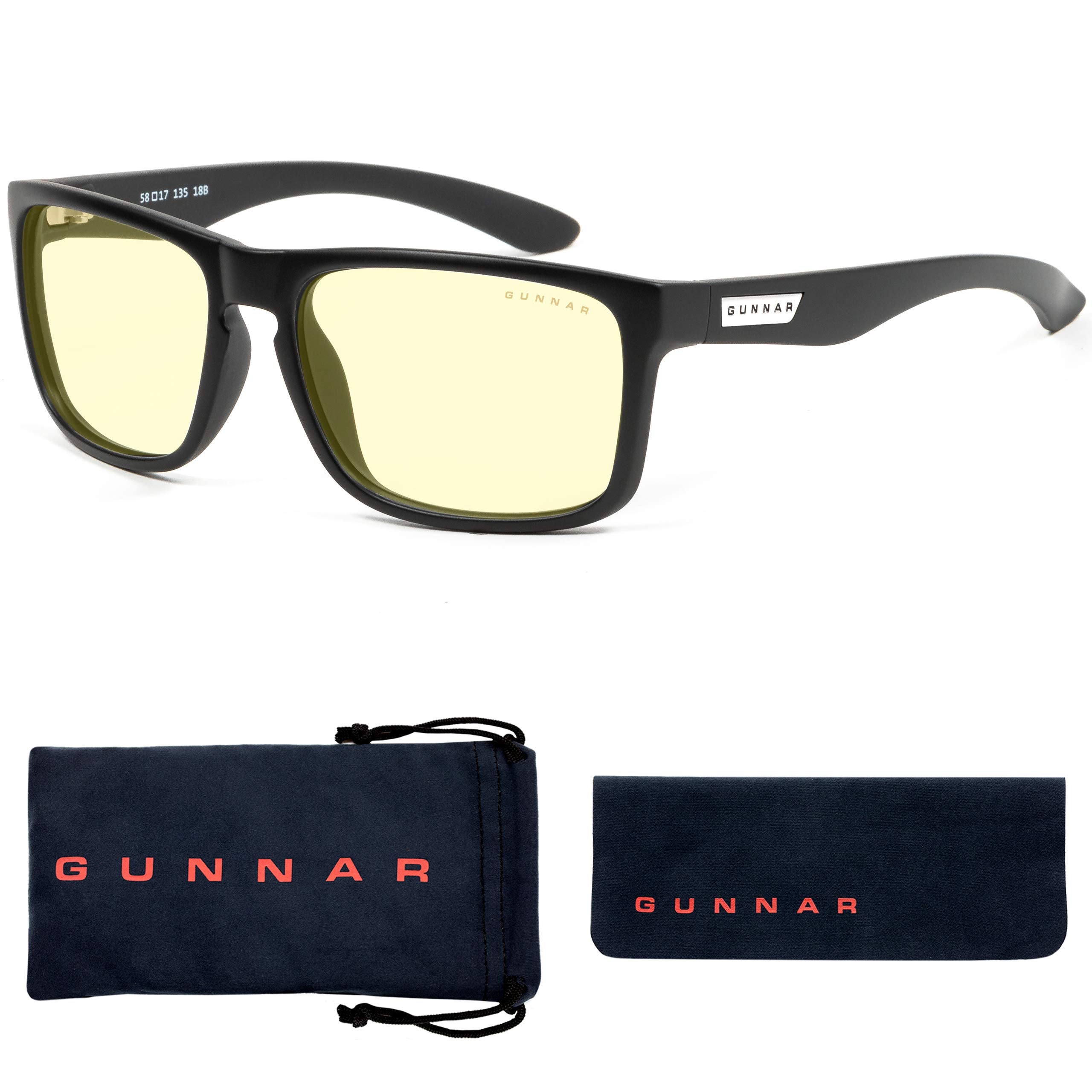 Gunnar Intercept front view with onyx-amber lenses and lightweight frame