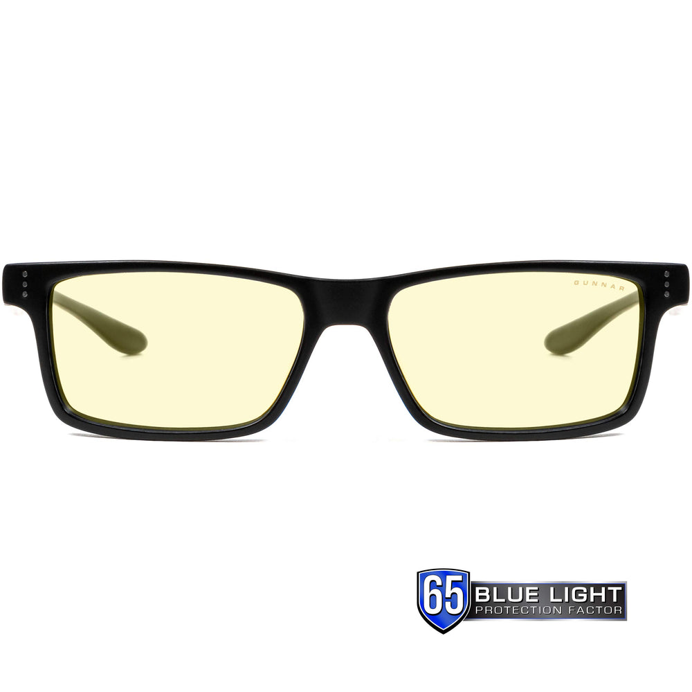 GUNNAR Onyx blue light reading glasses reduce eye strain during extended work