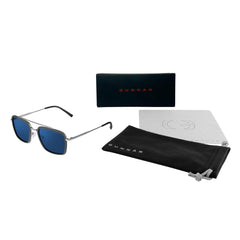 GUNNAR Stark Industries Edition blue light sunglasses side profile, showing secure fit and design