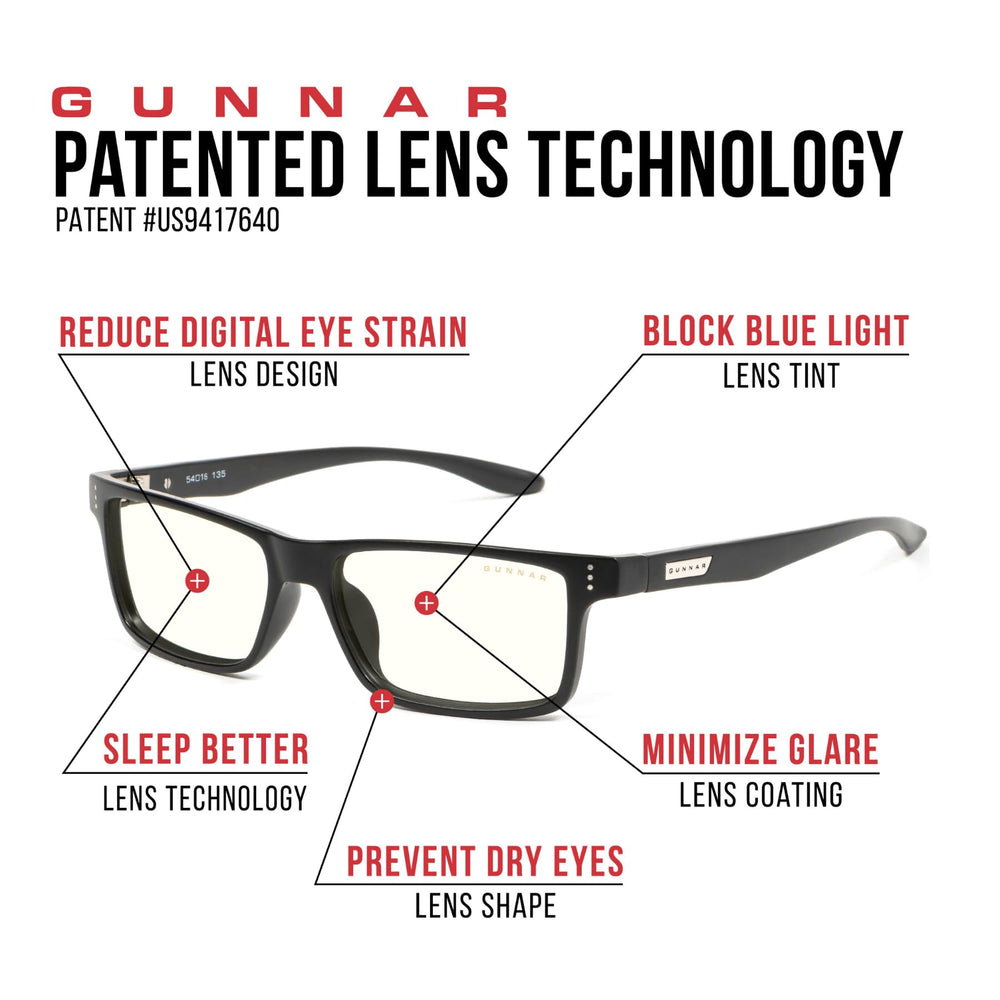 Gunnar Vertex clear tint closeup with crisp reading