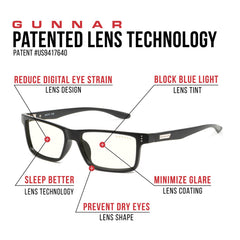Gunnar Vertex clear tint closeup with crisp reading