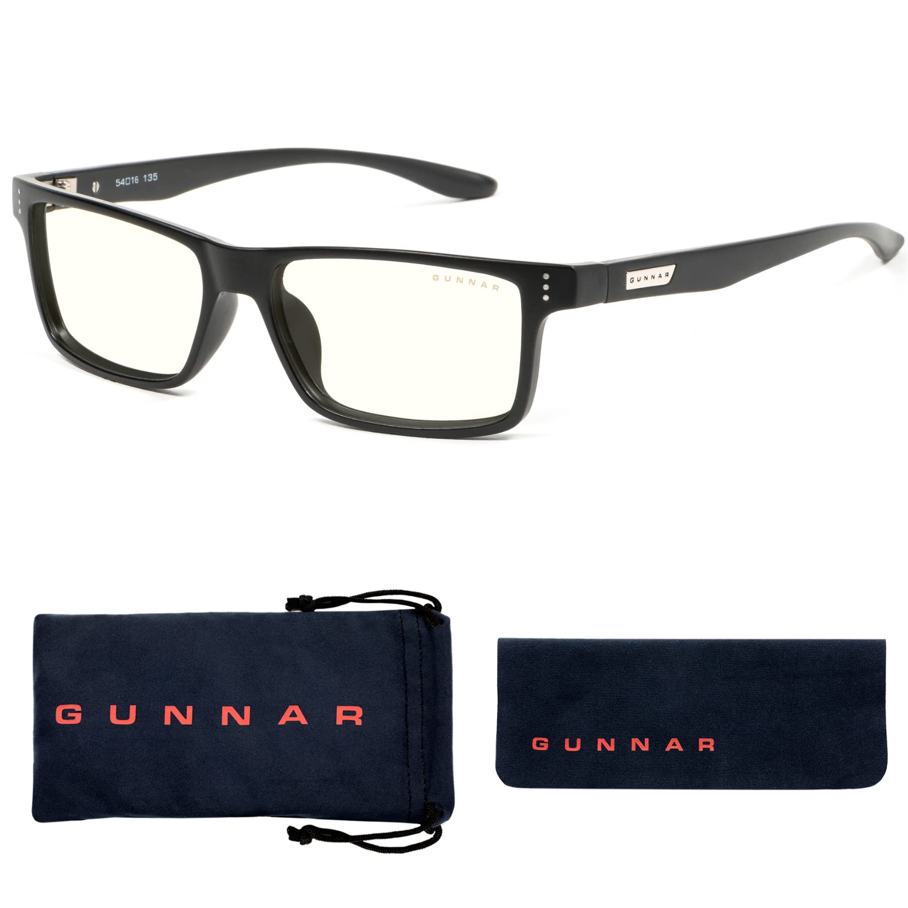 Gunnar Vertex onyx front view for all-day comfort and style