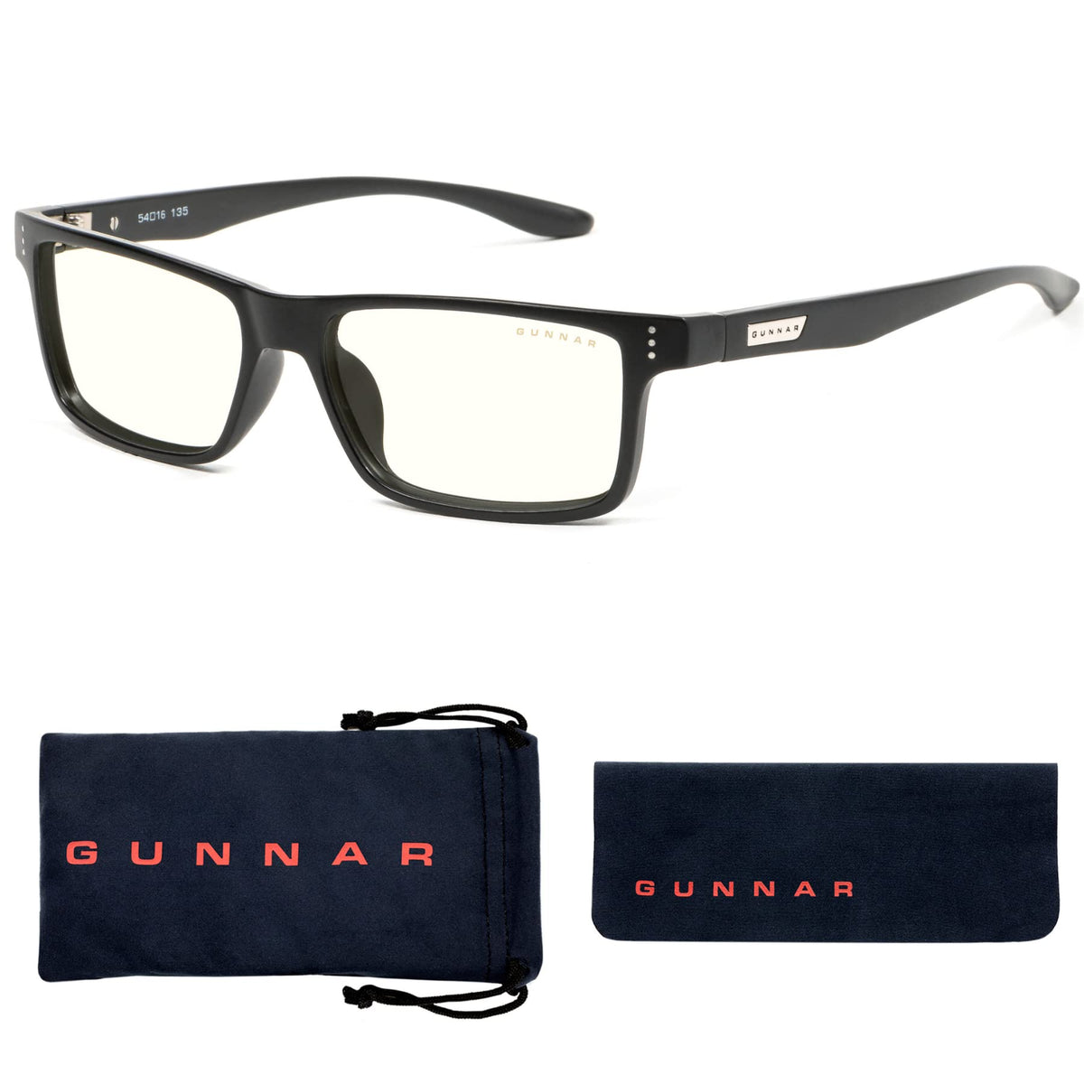 Gunnar Vertex onyx front view for all-day comfort and style