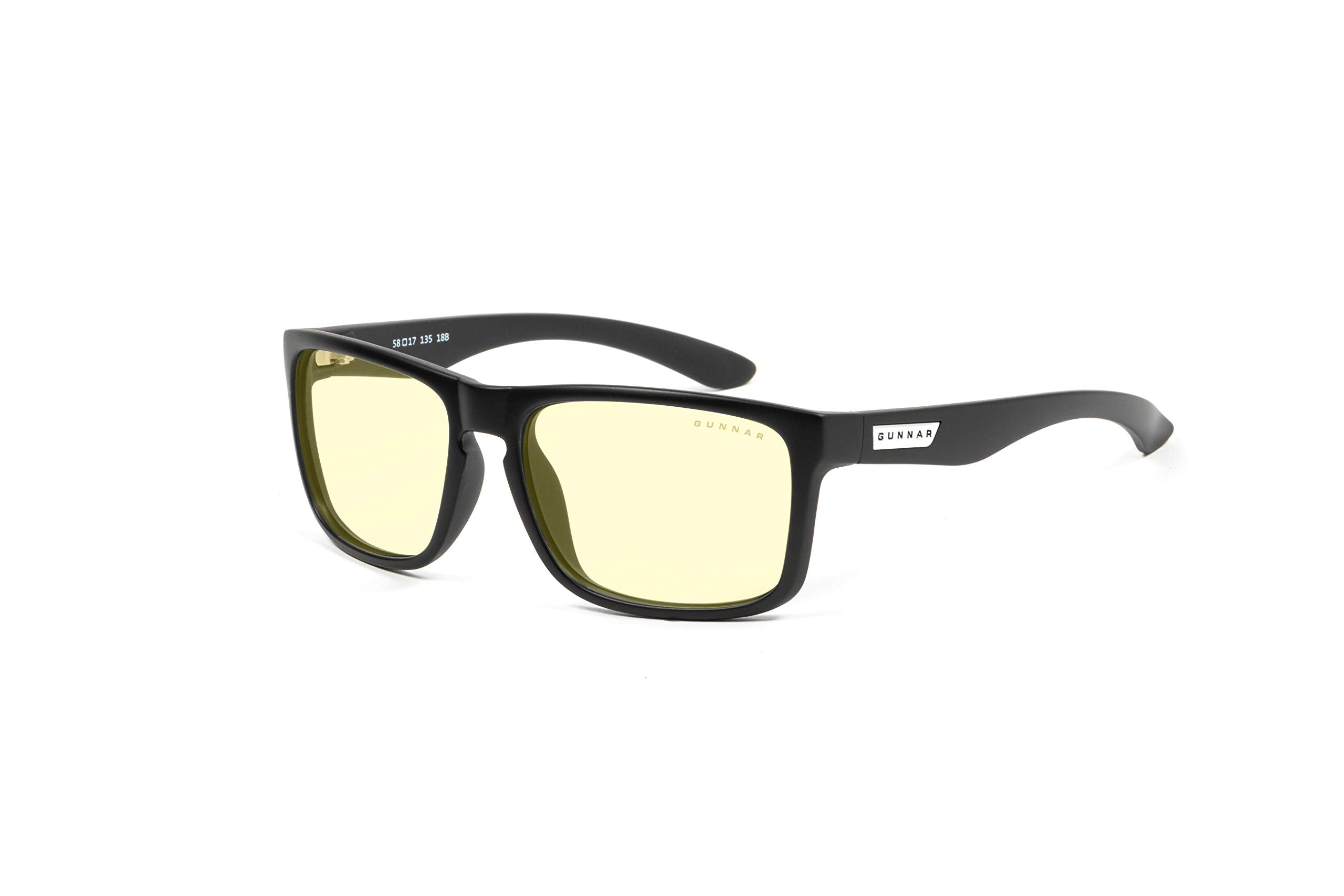 GUNNER Intercept Onyx Amber Lenses front view with amber tint for daytime comfort